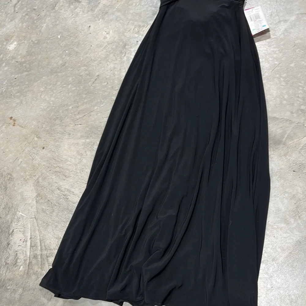 Morgan & Co.Long black dress with silver and rhinestone accents /Size 5/6 / E-13